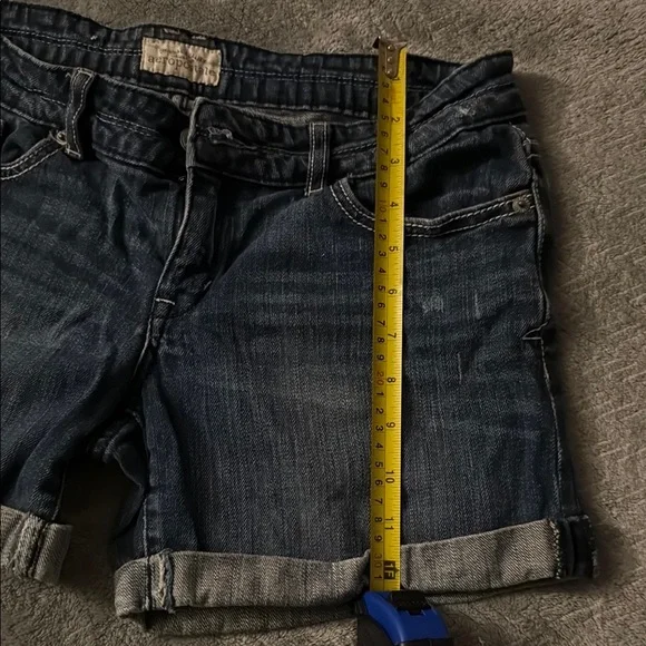 Aeropostale Blue Jean Shorts Cuffed Hem - Picture 2 of 6